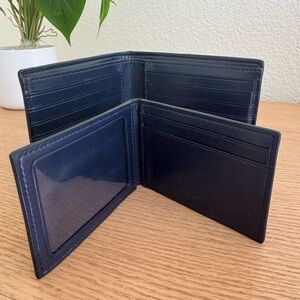 Men's Navy Leather Wallet